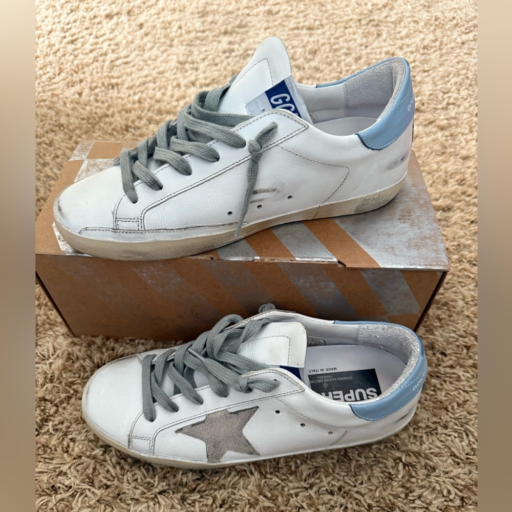 golden goose super star baby blue